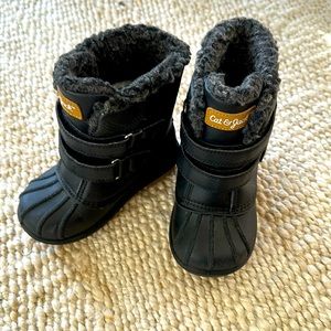 Cat and Jack toddler snow boots black size 8